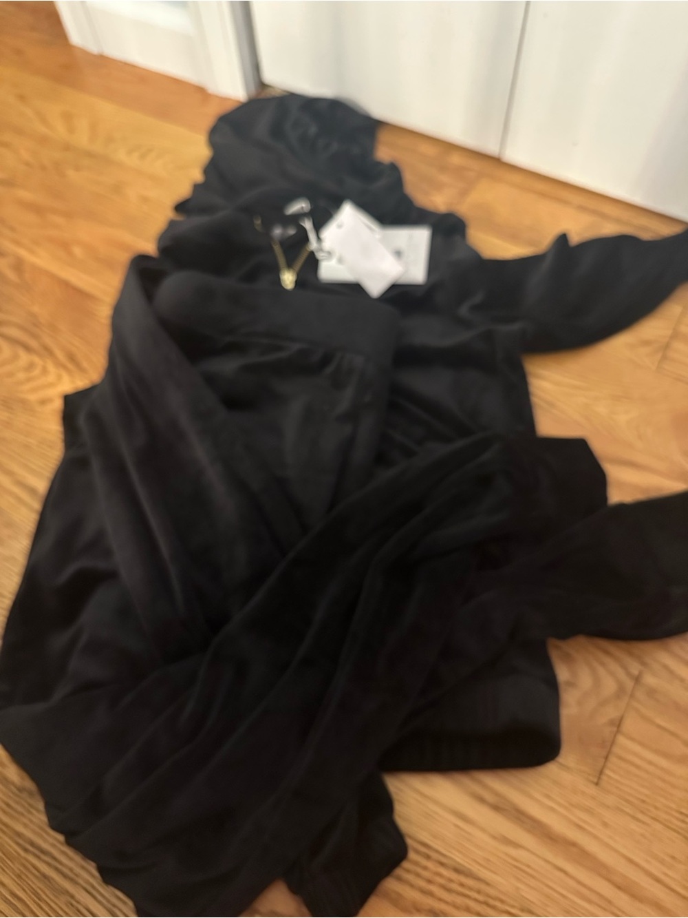 Juicy Couture Black Hoodie with Gold Zipper